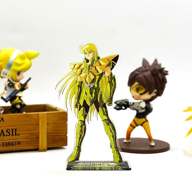 Saint Seiya Zodiac Saga Shura Shaka figura acrílica con soporte modelo placa soporte pastel topper anime japonés Gao Jinjia LED