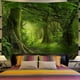 thumbnail image 4 of Tapiz de bosque virgen, árbol verde en bosque brumoso, tapiz para colgar en la pared, paisaje natural, decoración de pared para sala de estar, dormitorio, 59.1 x 51.2 pulgadas, 4 of 5