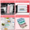 thumbnail image 4 of ORUYROP Boîte à Lunch Bento pour Adultes (Lot de 4), Conteneur de Préparation de Repas à 5 Compartiments pour Enfants, Conteneurs de Stockage Alimentaire Réutilisables avec Couvercles Transparents, Sans BPA, Micro-Ondable (Blé Vert/bleu/rose/b), 4 of 7
