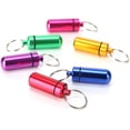 thumbnail image 2 of DEALPEAK Boîte à Pilules Mini Colorée Portable Étanche Porte-Clés Médicaments d'Urgence Boîte Scellée pour Pilules pour Extérieur Bureau Voyage Camping (Rose), 2 of 4