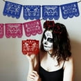 thumbnail image 5 of 2Pcs Day of The Dead Banners Cutting Die Skull Background Cutting Dies Flag Metal Scrapbooking Stencils Die, 5 of 8