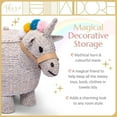 thumbnail image 5 of Adore Decor Unicorn Water Hyacinth Laundry Hamper Light Gray, 5 of 16