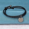 thumbnail image 3 of Punk Rock de cuero Wrap Brazalete novio Negro Sunnimix Brazalete trenzado vintage, 3 of 8