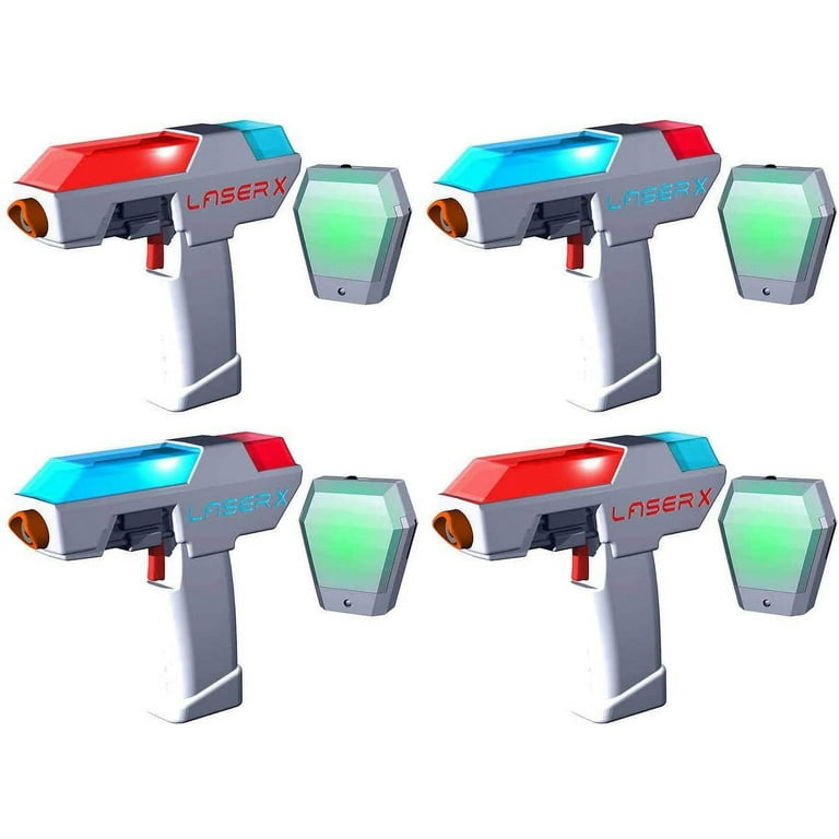 LASER Xのレーザー銃のおもちゃ LASER X. Micro Blasters Real Life Gaming Experience 4-Player Set