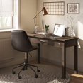 thumbnail image 1 of SIMPLIHOME Avalon SOLID WOOD Contemporary Modern 47 inch Wide Home Office Desk, Writing Table, Workstation, Study Table Furniture in Farmhouse Brown with 2 Drawerss, 1 of 5