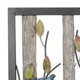 thumbnail image 5 of DecMode Black Metal Bird Wall Decor with Tree Branches and Colorful Leaves (2 Count), 5 of 13