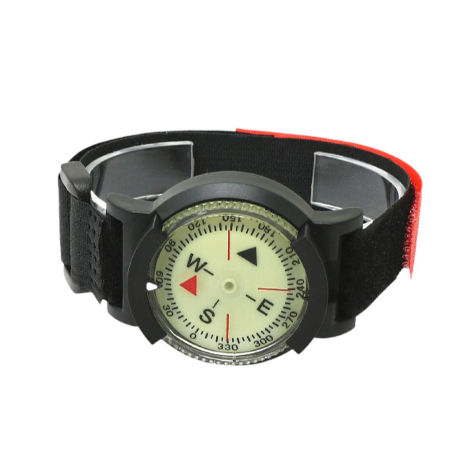 figatia Scuba Diving Compass Scuba Compass Waterproof Thck Shell Compact Outdoor Camping Compass Wrist Compass for Survival Emergency