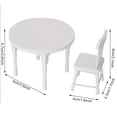 thumbnail image 2 of Fosa Mini Table de Maison de Poupée, Accessoires de Maison de Poupée 3 Pcs Table Chaise Mobilier de Simulation Accessoires de Photographie 1:12, Mobilier de Maison de Poupée, 2 of 8