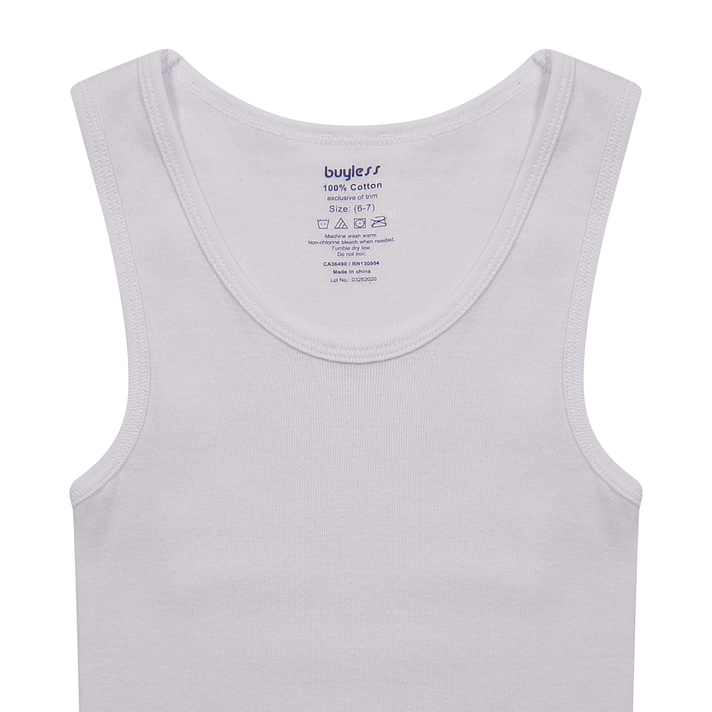 Buyless Fashion Boys Undershirts Tank Top White Soft Cotton Pack of 4