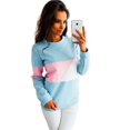 thumbnail image 1 of Jerseys De Empalme De Color De Manga Larga Para Mujer, Jerséis, Tops, Sudadera (Rosa L) Tmvgtek Mujer, 1 of 3