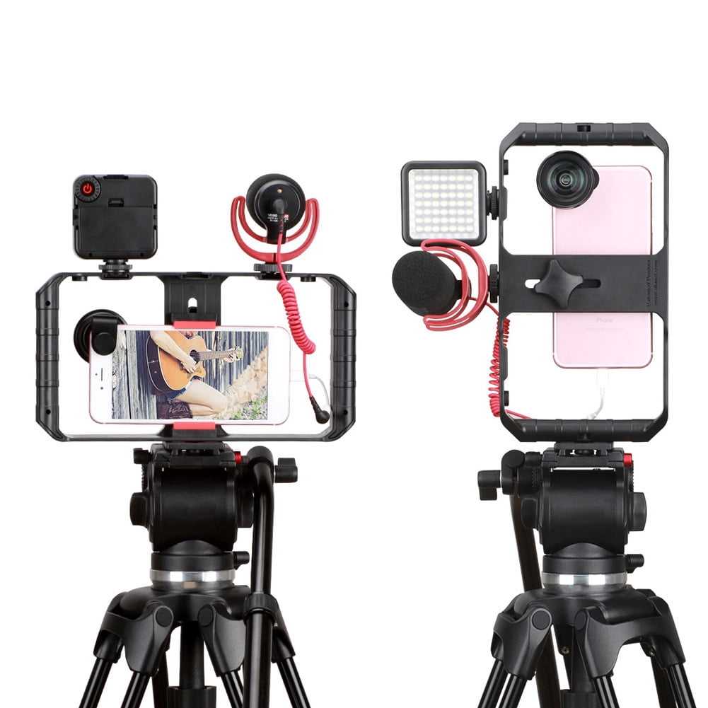 Video Stabilizer Rig Camera Cage Handheld Film Grip Stabilizer for Smart Phone^S 