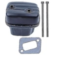 thumbnail image 2 of Exhaust Muffler Silencer With Bolt-on Gasket Kit Compatible With Husqvarna 340 345 346xp 350 351 353 503862803 Hg, 2 of 4