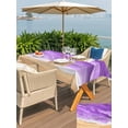 thumbnail image 5 of Outdoor Tablecloth with Umbrella Hole for Patio/Picnic/Party/Camping, Purple Coastal Beach Waterproof Table Cloth Rectangle Table Cover Washable, Summer Nautical Ocean Beige Seaside (60"x 102"), 5 of 8