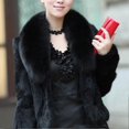 thumbnail image 2 of Women's Winter Faux Fur Coat Thick Warm Faux Fur Outwear With Pockets For Office Cocktail Party Travel, 2 of 2