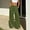 *Army Green, variant on ClodeEU Women's Linen Straight Leg Pants with Button-Flap Pockets, Elastic Back Waist Casual Trousers with Zipper White,Womens Plus XL