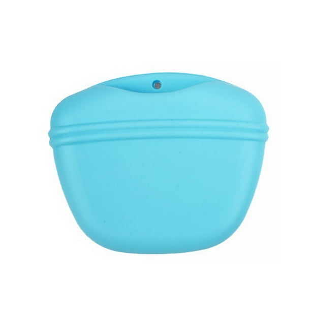 Methold Bolsa de cintura elástica para entrenamiento de mascotas, bolsa de almacenamiento portátil de gran capacidad para alimentación, contenedor, Suministros para perros Azul Methold PT003623-01