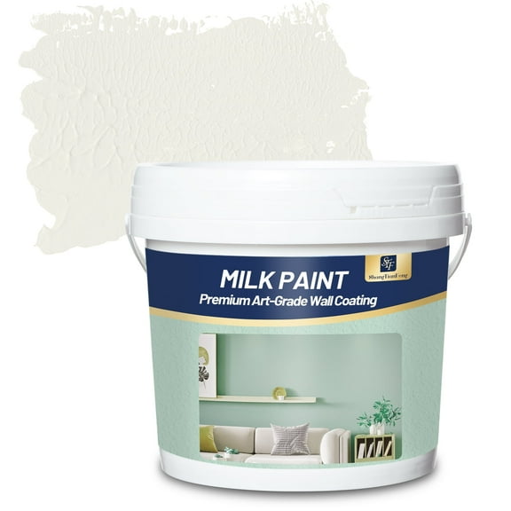 ShangTianFeng Interior Paint, 1 Gal Manor White, Eggshell & Matte. Low VOC, Washable & Scrubbable, Resists Stains. Ideal for Walls, Living Room, Office