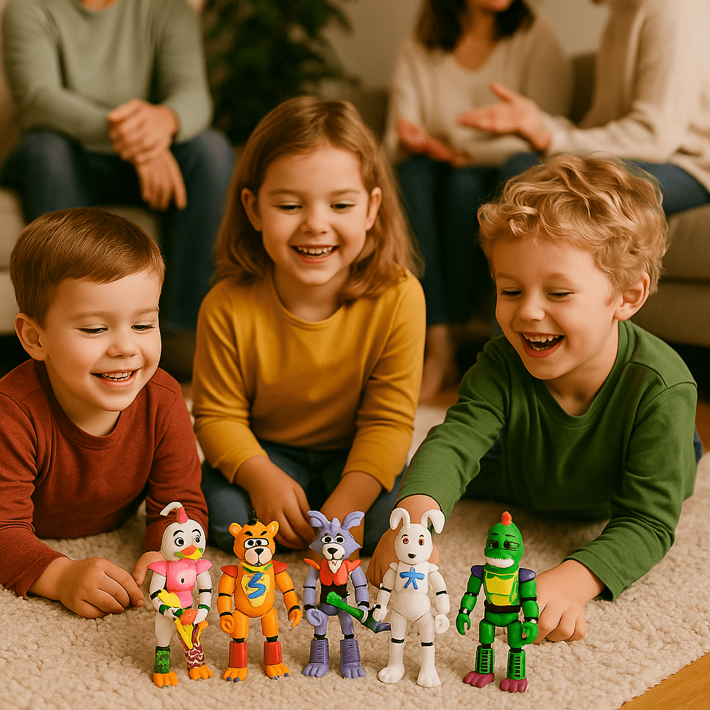 Five Nights at Freddy’s Action Figure Set – Robot Animal Figures – Set of 5 Collectible Action Toys with Instruments
