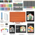 thumbnail image 2 of Shuttle Art 149 Piece Deluxe Art Set, Art Supplies in Wooden Case, Painting Drawing Art Kit with Crayons Colored Pencils Oil Pastels Watercolor Cakes Coloring Book Sketch Pad for Adults, 2 of 7