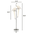 thumbnail image 3 of Fine Maker 1-Light Crane Lamp with White Plastic Shades for Bedroom, 3 of 5