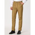 thumbnail image 2 of INSPIRE CHIC Men's Dress Striped Pants Slim Fit Flat Front Business Pants, 2 of 6