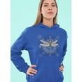 thumbnail image 2 of Dragon-fly Composition Hoodie Women -Image by Shutterstock, Female Large, 2 of 4