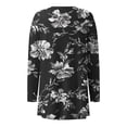 thumbnail image 4 of UPPADA Women's Lightweight Open-Front Casual Dressy Cardigan Sweater Long Sleeve Solid Coat Flowy Basic Tees Shirt with Pockets Black,L, 4 of 5