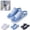 Blue, variant on Womens Breathable Canvas Mule Sneakers,Lace-Up Design Slip-On Flat Shoes, Comfortable Casual Daily Walking