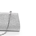 thumbnail image 5 of Fashion Women Glitter Silver Colors Clutch Purse Evening Party Wedding, 5 of 5