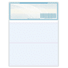 Compuchecks 100 High Security Blank Check Stock - Checks on Top Two Perforated Vouchers on Bottom Compatible with QuickBooks, & Laser or Inkjet Printers, Check Paper Weight # 70 (Light Blue Art Deco)