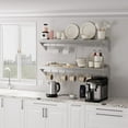 thumbnail image 5 of Towallmark Stainless Steel Shelf, NSF Commercial Shelf Wall Mounted, Wall Shelf Floating Shelving for Restaurant, Kitchen, Home, Hotel, 48 x 12 Inches Flat Surface with 7 Hooks, 5 of 7