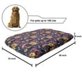thumbnail image 2 of Flower Pet Bed, Ornamental Doodle Cat in Funky Tribal Floral Bouquet Heart Tulip Cartoon, Resistant Pad for Dogs and Cats Cushion with Removable Cover, 24" x 39", Dark Indigo Multicolor, by Ambesonne, 2 of 4
