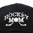 thumbnail image 2 of Dalix Hockey Mom Embroidered Womens Cotton Dad Hat Baseball Cap Adjustable in Black, 2 of 5