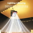 thumbnail image 4 of Solar Camping Fan Light with LED Lantern, Portable USB Rechargeable Tent Fan, Multifunctional Hanging Emergency Fan with Hook for Outdoor Hiking, Fishing, Backpacking & Power Outages, 4 of 7