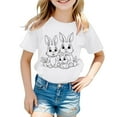 thumbnail image 2 of Teen Kid Diy Hand Painted Easter Outfit Boys Short Sleeve T Shirts Summer Tops Cute Tops for Girls 8-10 Years, 2 of 4