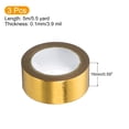 thumbnail image 2 of Uxcell 15mmx5m Metallic Foil Masking Washi Tape Art Craft Decoration, Gold 3 Roll, 2 of 5