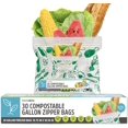 thumbnail image 1 of CHL-Ziptop Home Compostable & Resealable Freezer-Safe Food Storage Bags, Gallon Size, 30 Bags - Eco-Friendly, Made Without PFAS and BPAS, 1 of 4