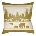 thumbnail image 3 of Lodge Cabin Woodland Tan and Beige 20 x 20 In. Pillow with Poly Fill, 3 of 7