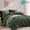 Dark Green, variant on Catami Prewashed fabric 7-piece Bed in a Bag King Comforter Set with Sheets,Beige