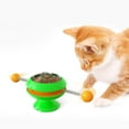 thumbnail image 4 of Juguete para gatos con forma de pelota giratoria y bola de hierba gatera, juguete interactivo con hierba gatera y ventosa. Verde, 4 of 9