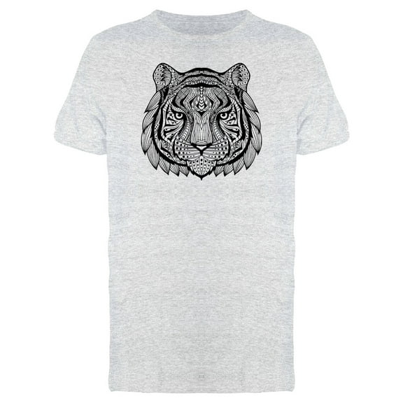 Tiger Tribal Sketch T-Shirt Men -Image by Shutterstock, Male Small