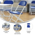 thumbnail image 4 of Flash Furniture Timmy 10 Pack Kids Blue Plastic Folding Chair, 4 of 12