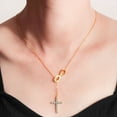 thumbnail image 7 of SFTING Twist Infinity Cross Necklace for Women Silver Plated Cross Pendant Necklace Faith Cross Gift Yellow, 7 of 7