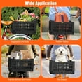 thumbnail image 5 of Bike Basket Rear, Folding Large Capacity Rear Bike Baskets, Collapsible Bicycle Storage Bike Milk Crate Rear Rack,Waterproof Cover for Shopping,Outings,Pets E-Bike Accessories (Black), 5 of 7