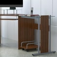 thumbnail image 6 of Emma + Oliver Teakwood Laminate Corner Desk with Keyboard Tray and CPU Cart, 6 of 11