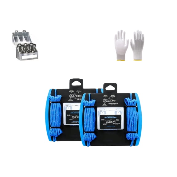 2Pack Rope Roller, Rope Rollers Paracord, Rope Adjuster, Rope Control Outdoor Rope Tension Adjuster, for Outdoor, Camping, and Boating(6 Hooks)