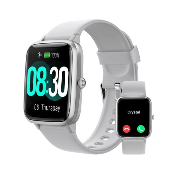 Reloj inteligente GRV para iOS y Android con llamadas IP68 gris