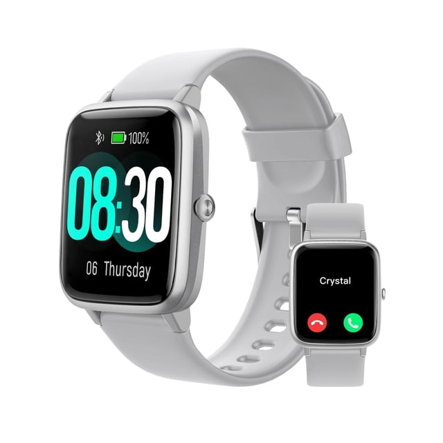 Reloj inteligente GRV para iOS y Android con llamadas IP68 gris