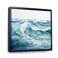 thumbnail image 2 of Designart "Blue Minimalism Tranquil Waters" Nautical & Beach Floater Framed Wall Art Print, 2 of 7