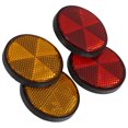 thumbnail image 4 of 4 reflectores delanteros redondos para coche, reflectores de advertencia para motocicleta y bicicleta, 4 of 4